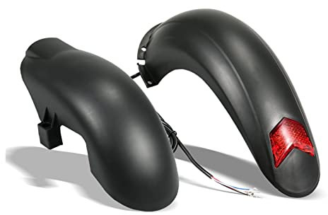 LORIER 10in elektrischer Roller Front-Reifenschutz-Heck-Reifenschutz-vorderer hinterer Schlammschutz-Set Mordguard-Fender-Kompatibel for Kugoo M4 Kick-Roller Rollerteile und Zubehör (Color : Fenders