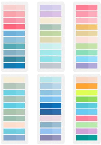 1200 Stück Haftnotizen Haftstreifen, Sticky Notes Book Tabs Pastell Transparente Haftnotizen Klebezettel Klein Index Tabs Haftmarker Page Marker Pastell Notizzettel Bücher Zubehör