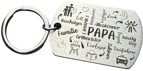 SMARTEON Personalisierter Schlüsselanhänger für Eltern | Geschenk für Vater und Mutter zu besonderen Anlässen | Perfektes Andenken für Mama und Papa