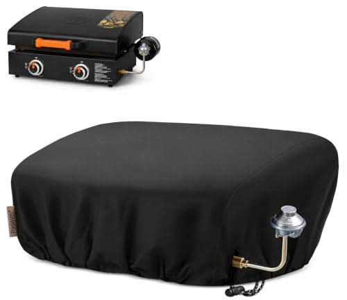Griddle Cover for Blackstone 22 inch Tabletop Griddle with Hood,Custom Fit Waterproof UV Resistant Windproof Portable Grill Cover for Blackstone Adventure Ready and More Mini Camping Tabletop Griddle