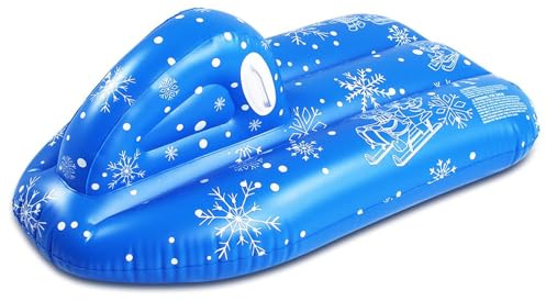 Aufblasbarer Schneeschlitten - Aufblasbarer 47-Zoll-Schneeschlitten mit Griff Für schwere Lasten | Winterschlitten Im Freien Zum Skifahren Im Schlitten Schneespielzeug Im Freien, Mädchen,