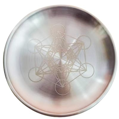 1Pc Portable Iron Plate Candle Holder Elegant Beautiful Metal Serving Tray Simple Round Burning Candle Holder for Smudging Witchcraft Wiccan