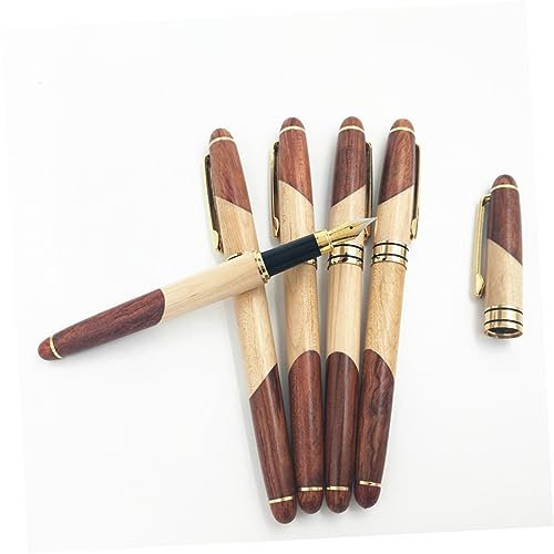 UTHCLO Signierstift Satz Rosewood Holzstift Schlank Leicht Mit Schwarzer Kasten Büro Schulbedarf Geschenk
