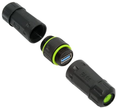 chenyang Accoppiatore impermeabile USB 3.0, IP68 USB 3.0 tipo A 5 Gbps femmina a femmina dati/alimentazione esterna cavo di estensione adattatore impermeabile