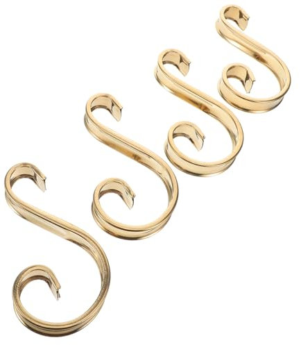 Mikinona 4pcs Stainless Steel Flower Decoration Accessories S-Shape Railing Ornaments Hand Railing Supply Fence Mount Decorations Garden Fence Ornaments Mount