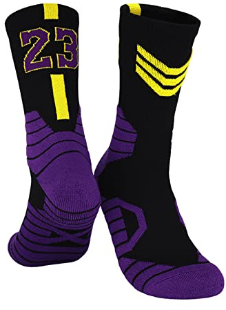IBLUELOVER Chaussettes de Sport pour Enfant Chaussettes de Basket Lot de 2 paires Chaussette de Football Respirantes et Antidérapantes Longues Chaussette Course Socquettes Garçon Fille 6 à 12 Ans