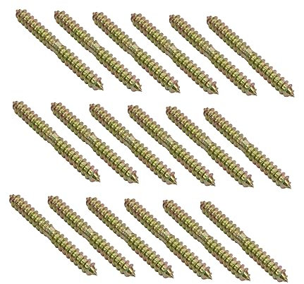 ULTECHNOVO 40piezas Tornillo De Doble Cabeza Tornillo Doble Rosca Para Muebles Carpintería Varilla De Conexión Para Muebles