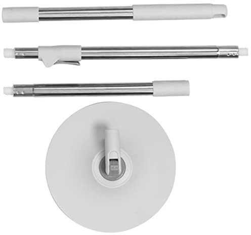 PACKOVE Balai Rotatif Ménager En Microfibre Absorbante Séparateur D'eaux Usées Manche Long Gris Et Blanc Pour Nettoyage Humide Et Sec Sols Divers Maison