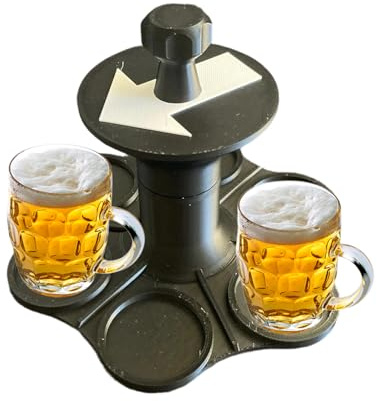Trinken Roulette Spiel Schnapsglas Party Set Fun Spinner Herausforderung Interaktive Bar Aktivität Ideal für Home Entertainment Camping Paare Singles Junggesellenabschied Halloween Dating