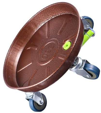 DIYEAH Supporto Fioriera in Ferro con Ruote Girevoli per Interno ed Esterno Base Portapiante Resistente per Vasi Pesanti Carrello Mobile per Piante con Rotelle Silenziose e Movimento