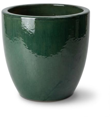 Provencelia Lancelot Blumenkübel Keramik Jade, Größe: XL - Durchmesser: 57 cm x Höhe: 50 cm, Winterfest, handgefertigt, mediterranes Pflanzgefäß für Garten Balkon Innen