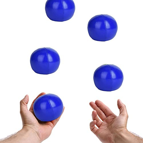 KIMISS Jonglierbälle-Set für Anfänger und Profis – 3 Robuste PU-Jonglierbälle für Clowns, und Erwachsene (Blue)