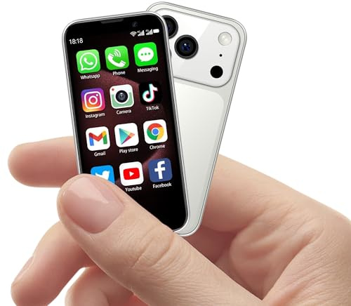 FOXIONO Mini téléphone, 3G Android déverrouillage,mini Smartphone， déverrouillage de téléphone dual SIM ，Backup-Telefon