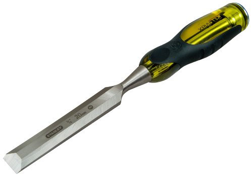 STANLEY 0-16-259 Ciseau À Bois 20 Mm Gamme FATMAX - Indémanchable Et Incassable - Usage Intensif - Poignée Ergonomique Bi Matière - Lame Qualité Pro En31 - Lame Traversante