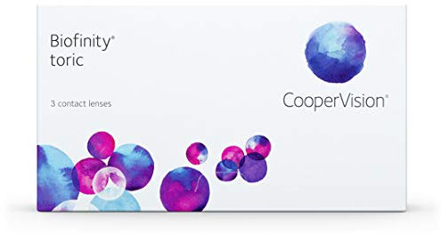 Biofinity Toric, torische Monatslinsen weich, 3 Stück / BC 8.70 mm / DIA 14.5 / CYL -0.75 / ACHSE 180 / -1.00 Dioptrien