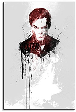 Dexter 90x60cm Aquarell Art Wandbild auf Leinwand fertig gerahmt Original Paul Sinus Art Unikat