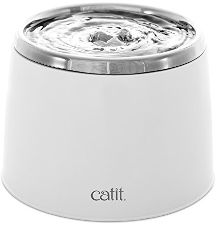 Catit Fresh and Clear Stainless Steel Fountain, White
