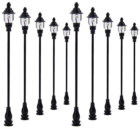 Evemodel 10 STK. 00/H0 Gaslaterne Gartenlampen Parklaternen LQS21 Neu