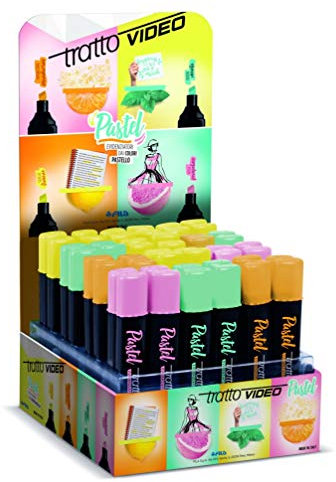 Tratto Evidenziatore Video Pastel, Rosa Pompelmo