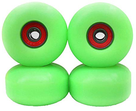 JHKJ 52X32mm Skateboards Longboard Cruiser Räder, Mit PU ABEC-9 Lagern Longboard Action Wheels Skateboard Räder Mit Doppelter Neigung 4PCS Rollen Longboard Ersatz Rader,Grün