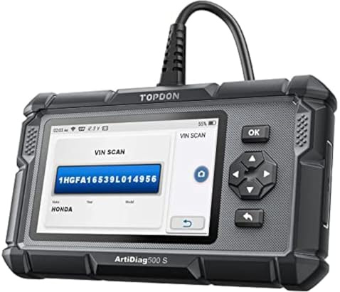 TOPDON AD500 OBD2 Scanner Car Code Reader Scan Tool, Engine/Transmission/ABS/Airbag Car Diagnostic Tool, 6 Reset Functions for Oil SAS Throttle TPMS BMS EPB,AutoVIN, One-Click Lifetime Wi-Fi Update