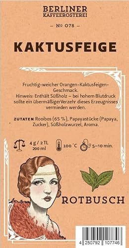 Berliner Kaffeerösterei - Rooibostee Papaya №078, loser Tee, fruchtig & mild, handverlesen & nachhaltig, 250g