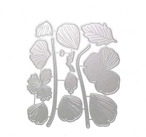 Weihnachten Stanzschablone Stanzbögen Blätter Blumen Prägeschablone Silber Stanzformen Stanze für DIY Weihnachten Anhänger Scrapbooking Basteln Fotopapier Journaling Cutting Dies Weihnachten Motive