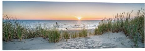Posterlounge Sonnenuntergang am Strand Acrylglasbild | 60 x 20 cm von Jan Christopher Becke Wandbilder Wanddeko