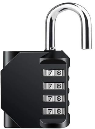 Combination Locker Padlock,10 Digits Push Button Padlock Lock,Locker Lock for Gym, Home, School, Gate, Shed, Fence, Warehouse,Black Luggage