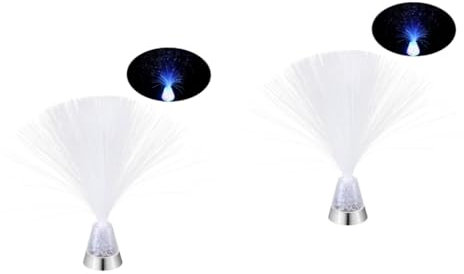 UKCOCO 2St farbwechselndes faseroptisches Licht sinnliches Licht Hochzeit Faserlichter gletscher lite led ligts led-light faseroptische Beleuchtung Neuheit Lampe Eiswürfel Blitz Kind
