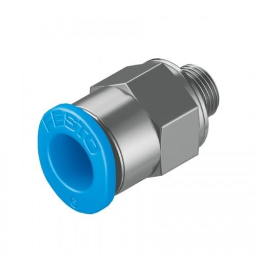 10 Stück FESTO 153306 QSM-M5-6 Steckverschraubung Druckluft Schlauch Verbinder