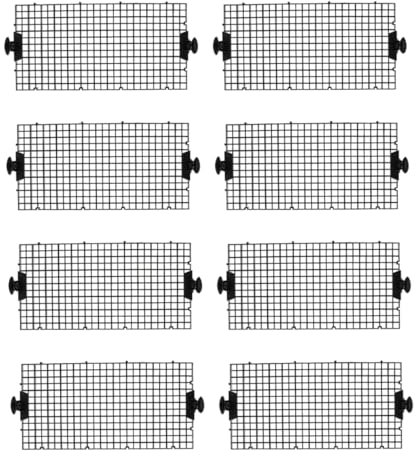 Mipcase Fish Tank Divider Fish Tank Isolation Boards Suction Cups Plastic Grid for Aquariums 1 Set