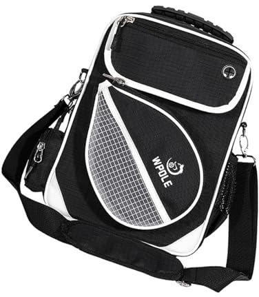 kowaku Pong Schläger Lagerung Tasche Pong Paddle Tasche wasserdichte Tasche mit Zipper Tisch Tennis Schulter Tasche Frauen Hause, Schwarz