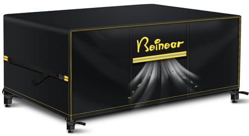 Beinear Garden Furniture Cover Waterproof Rectangular 120 x 90 x 72 cm, Outdoor Patio Rattan Sofa Table and Chair Set Cover with Air Vent, Windproof Buckles, Anti UV/Tear 420D Oxford Fabric