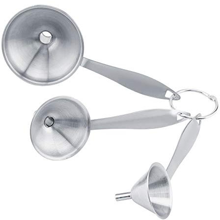 Edelstahl Trichter, Edelstahl Küchentrichter Set, Mini Küchentrichter aus Metall Zum Umfüllen von Ätherischen Ölen, Flüssigkeiten, Kleinen Trichtern