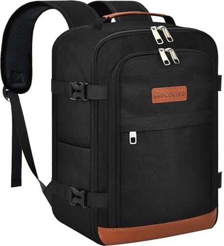 MOCOCITO Zaino Ryanair Wizzair 40x30x20,Bagaglio a Mano Cabina Aereo Zaino da Viaggio Espandibile 24-30L Zaini Wizz Air,Vueling,Easyjet Leggero per Donna Uomo Travel Bag Daypack Casual Scolastico