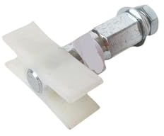 Guida for ascensore Pattino for porta scorrevole 40 * 50 Base in nylon bianco L 40mm W 14.5mm H 14mm Vite M8 H 50mm Ricambi for ascensore