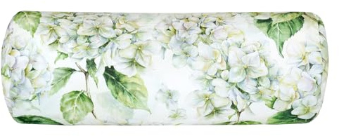 beties - Landlust Hortensie -, Kissenhülle Nackenrollenbezug ca. 15x40 cm Landhaus-Collection – 100 % Baumwolle, Premiumqualität in weiß