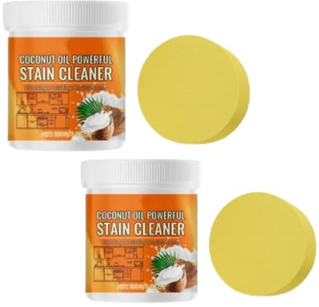 Coconut Oil Kitchen Cleaning & Polishing Paste, Coconut Oil Cleaning Paste Multipurpose, Stainless Steel Cookware Cleaner, For Cleaner Pots And Pans (2)