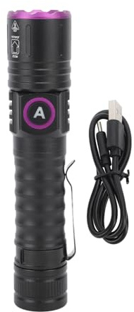 Pilipane UV 395nm Taschenlampe USB wiederaufladbare tragbare Handheld -UV -Taschenlampe -Detektion für Hundeurin -Haustier Flecken Multi funktionaler wasserdichtes Zoomobjektiv für Home