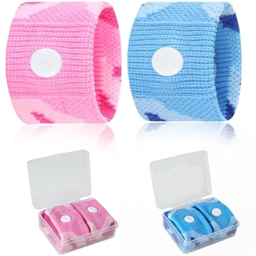 JYNVO 2 x Anti-åksjuka armband för barn och vuxna, illamående akupressur armband, perfekt för flyg, båtliv och bil