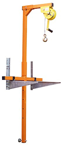 SnamicE Grúa portátil para elevación de Aires acondicionados: cabrestante Manual con Soporte Plegable, grúa Manual pequeña autoblocante para una fácil instalación de,Rope 15 Meter