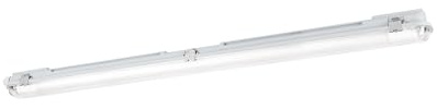 Eglo Lámpara para zonas húmedas Eco Tube-E, para sótano y garaje, tubo para techo, fuente de luz para zonas húmedas, 128,5 cm, plástico gris, casquillo G13, IP65