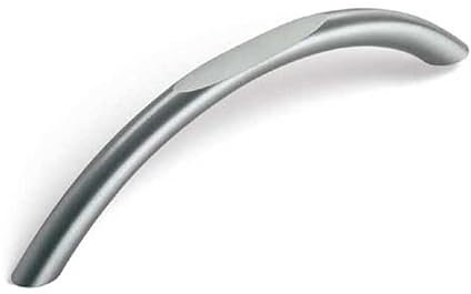 SIRO Möbelgriff Memmingen, Modern, Edelstahl fein geschliffen, 128 mm x 32 mm x 10 mm, LA 128 mm, 906-145N1