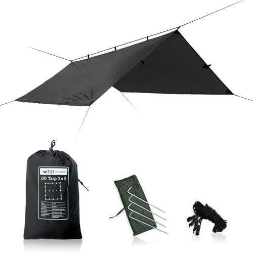 DD Plane, 3 m x 3 m, leicht, vielseitig und robust, jet black