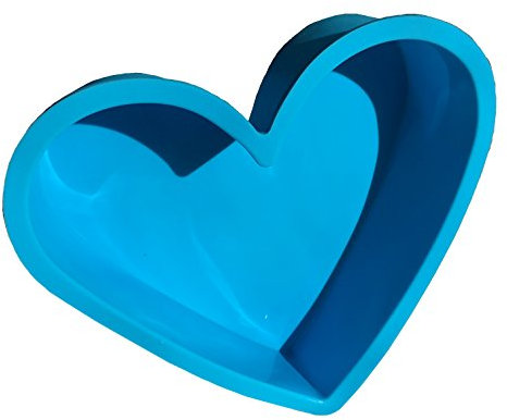 ROYAL HOUSEWARE Großes Herz Silikonform Backform Kuchenform Schokoladenform Eiswürfelform Pralinenform Cupcake Keks Kuchen Basteln Backen Verzieren Eckige Runde Form