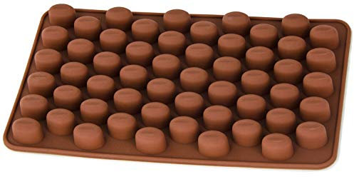 Stampo in silicone con 55 chicchi di caffè, delizioso per espresso, cappuccino, latte macchiato, dolci, nozze, gelatina, cioccolato, praline, torte, dolci, cubetti di ghiaccio