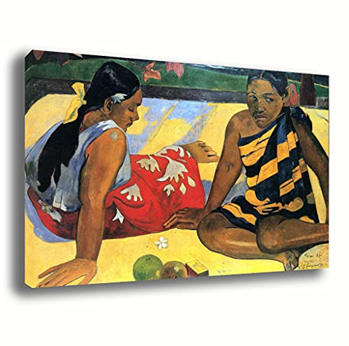 Quadro Moderno stile GAUGUIN Quadri moderni da Parete grande XXL Stampa su tela Canvas Decorazione muro Murale pittori arte Soggiorno Arredo Camera da letto Cucina (Gauguin, 70x100 centimetri)