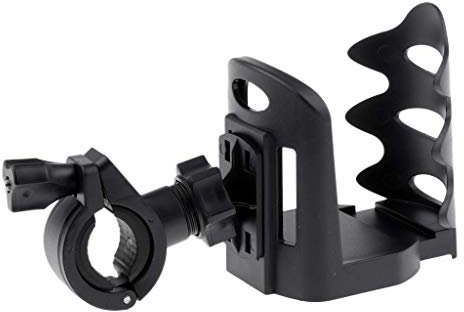 U/ D Black Indoor Cycling Exercise Bike Water Bottle Holder Mount, Drink Cup Bottle Cage Bracket Stand for Stationary Gym Handlebar