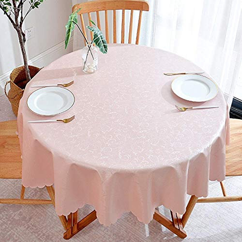 Qkoimpnrd Garten Tischdecke Wachstischdecke Wiederverwendbar Tischdecken Eckig Wasserabweisend Abwischbar Rosa Runder Durchmesser 160cm